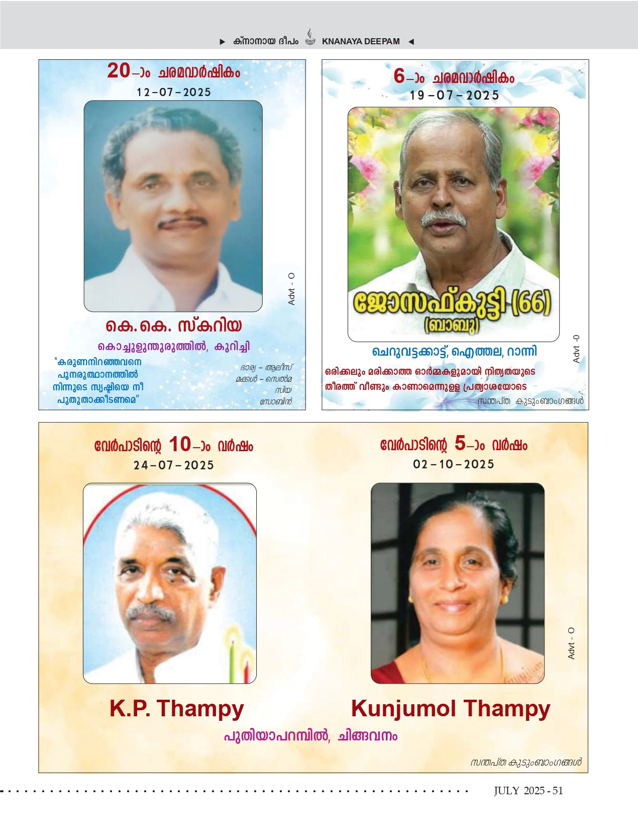 Death Anniversaries